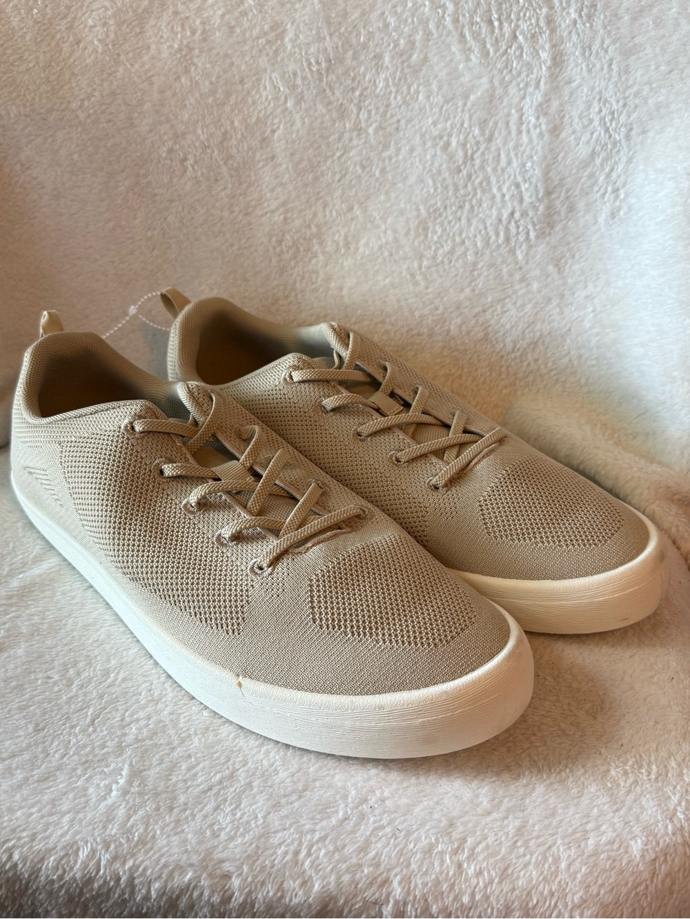 George‎ Men's Knit Casual Sneakers in Beige 13 Slip On Shoes New